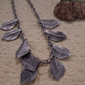 Elegant Silver Leaf Necklace